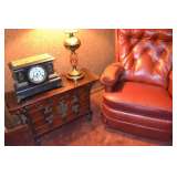 Easy Ofice Chair, Seth Thomas Mantle Clock, Vintage Lamps