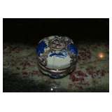 Ornamental Metal on Porcelain Box
