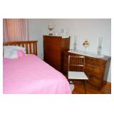 Shaker-Style Headboard, MidCentury Dressers