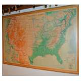 Enormous Framed USA Map