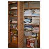 Closets full of crafting supplies, Breadmaker, more