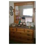 Red Marble Top Dresser
