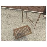 Mirror Table and Carved Fish