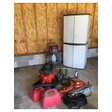 Car Care Items with Vacuum and Cabinet