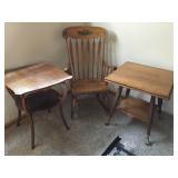 Tables and Rocking Chair Lot