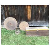 Vintage Tool Box and Saw Blades