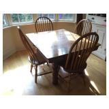 Oak Kitchen Table and Chairs