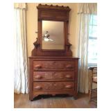Walnut Dresser with Mirror