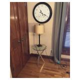 Clock, Lamp, Table Lot
