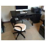 Desk, Chair, File Cabinet