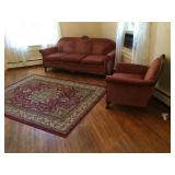 Sofa, Chair, and Rug Lot