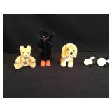 Herman Teddy, Kersa Cat, Puppy, and 2 Rabbits