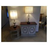 Lamps, Sideboard, & Table