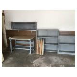 Metal Work Bench and Shelves