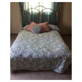 Queen Size Bed with Iron Headboard