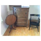 Dresser, Table, and Chair