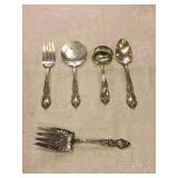5 STERLING Serving Pieces