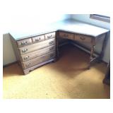Wooden Dresser with Desk