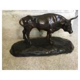 Bronze Long Horn Bull Sculpture