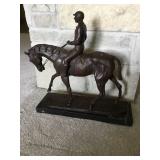 Bronze Sculpture of Man on Horse