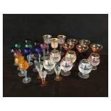 Vintage Colored Cut Crystal and Glassware