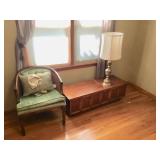 Lane Cedar Chest, Chair, and Lamp