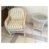 Wicker Chair and Table