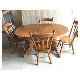 Wood Dining Room Table and Chairs