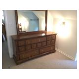 Wooden Dresser with Mirror