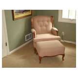 BR14 Chair & Ottoman Peach/salmon