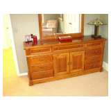 BR15 Long dresser w/mirror 72Lx19Wx34H