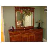 BR15 Long dresser w/mirror 72Lx19Wx34H