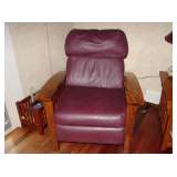 F2 Mission recliner 3Lx39Wx39H Merlot Leather