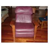 F2 Mission recliner 3Lx39Wx39H Merlot Leather