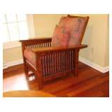 F7 Mission chair 32Lx36Wx38H Rust tapestry