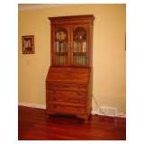 F11 Tall secretary w/glass 34Lx19Wx81H