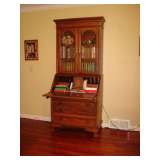 F11 Tall secretary w/glass 34Lx19Wx81H