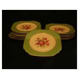 K2 12 floral plate 8" across. Matches with tea pot.