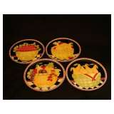 K5 Serving plates 4 Debbie Mumm 8 1/2" plates, 4 cobalt blue 8" plates