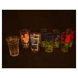 K9 Depresion glasses Lot1 (8 glasses) = 4.75" tall, 2.5