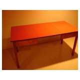 LL3 Wood table by American Chair Co 60Lx30.5Wx29H open with both leaves, Leaves are each 10" wide, 