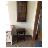Curio Wall Cabinet and Table