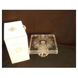 DR5 Crystal Square Pedestal cake plate 