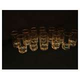 DR33  12 gold rimmed glasses