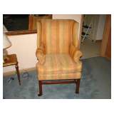 LR7 Upholstered wing back chair (2) 27x26x41 Henredon