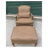 Sherrill Furniture Upholstered Chair and Footstool
