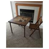 Will Rogers Card Table with Chair