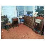 partial mahogany bedroom set