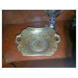 Gold overlay dish