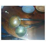 Antique copper & brass large scoops